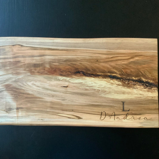 Maple Live-Edge Cutting Board - 22" - 24" - The Red Door Engraving Company Inc.