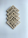 Maple Square Geo Wood Coasters - Set of 4Set B - The Red Door Engraving Company Inc.