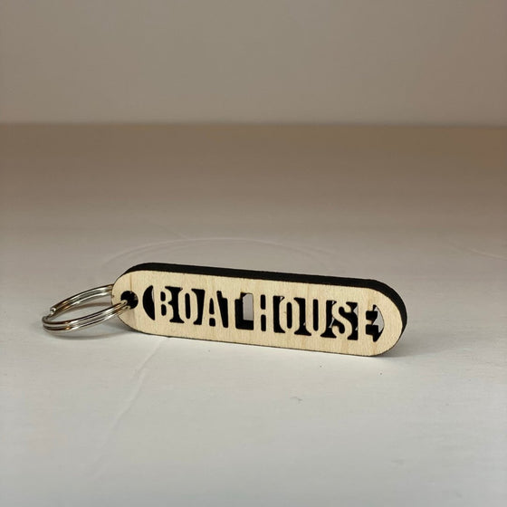 Maple Wood Cut-Out Keychains Boathouse - The Red Door Engraving Company Inc.