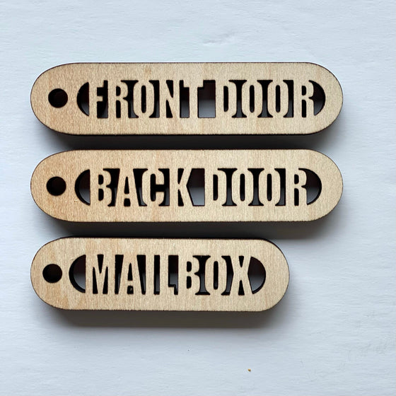 Maple Wood Cut-Out Keychains