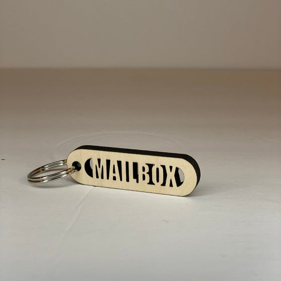 Maple Wood Cut-Out Keychains Mailbox - The Red Door Engraving Company Inc.