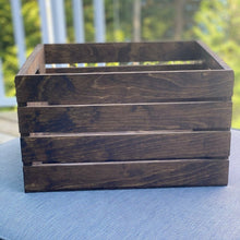  Stained Rustic Wooden Crate - 16 Inch Baltic Birch - The Red Door Engraving Company Inc.