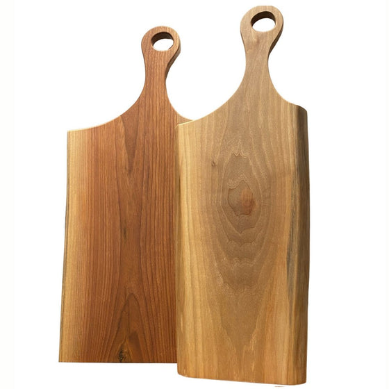 2 Walnut Live Edge Vintage Farmhouse Charcuterie Boards - 24" - The Red Door Engraving Company Inc.