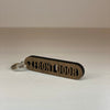 Walnut Wood Cut-Out Keychains Front Door - The Red Door Engraving Company Inc.