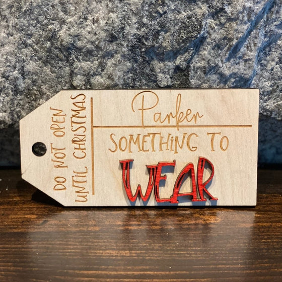 Wear  Personalized Gift Tags - The Red Door Engraving Company Inc.